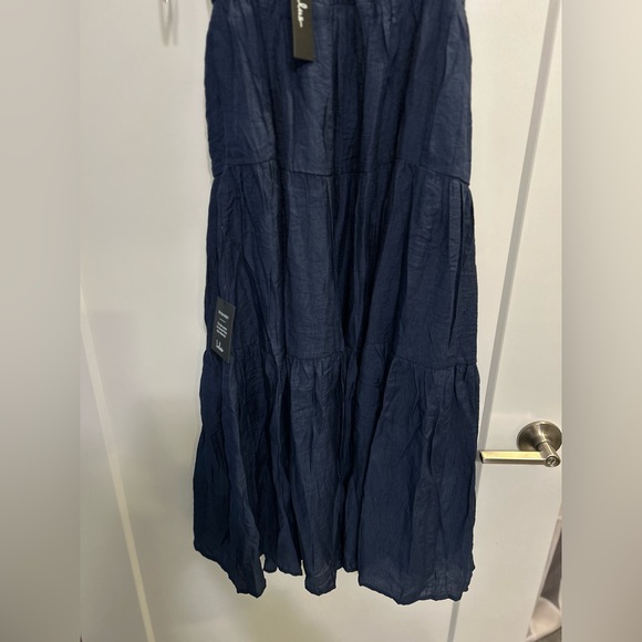 NWT Lulus Sweatness and Sunshine Navy Strapless Midi Dress - Picture 10 of 10